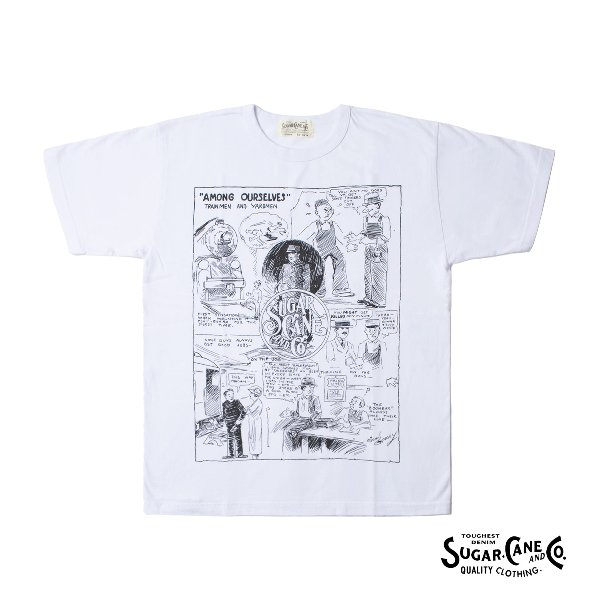 1920&#039;s CARTOON T-SHIRT &quot;AMONG OURSELVES” (White)