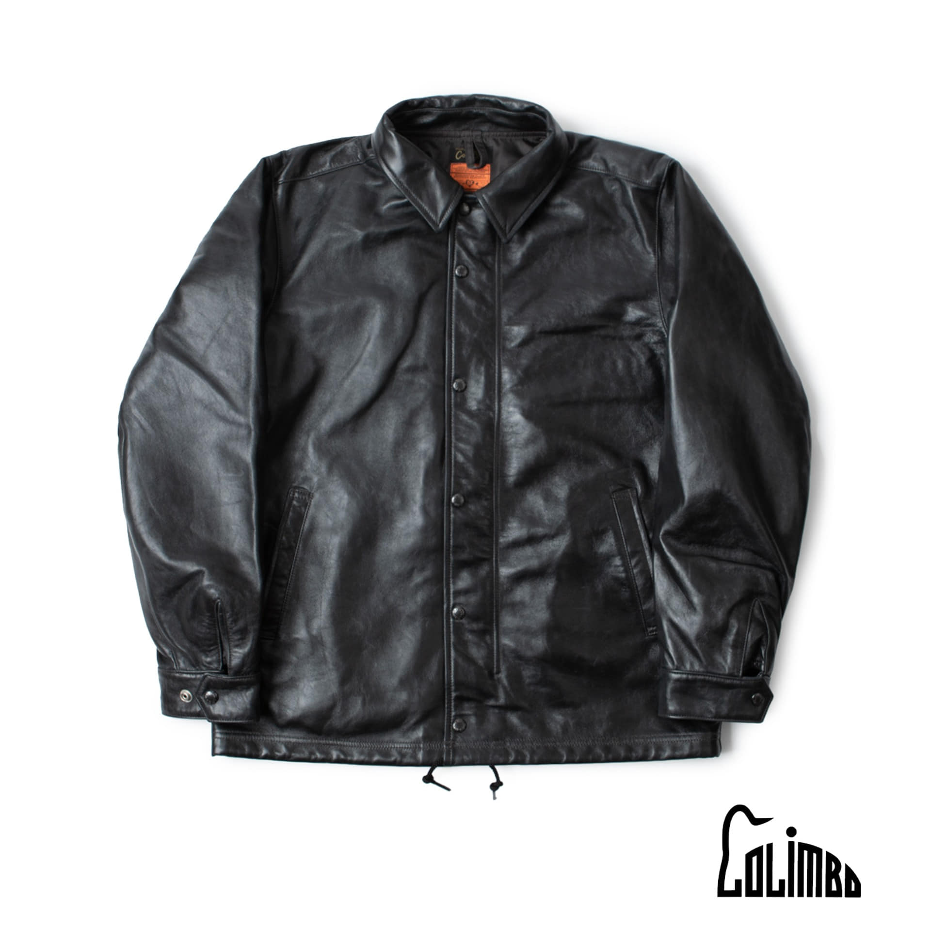 SPECIAL WATER PROOF HORSEHIDE  HILL CITY LEATHER COACH JACKET  (Black)