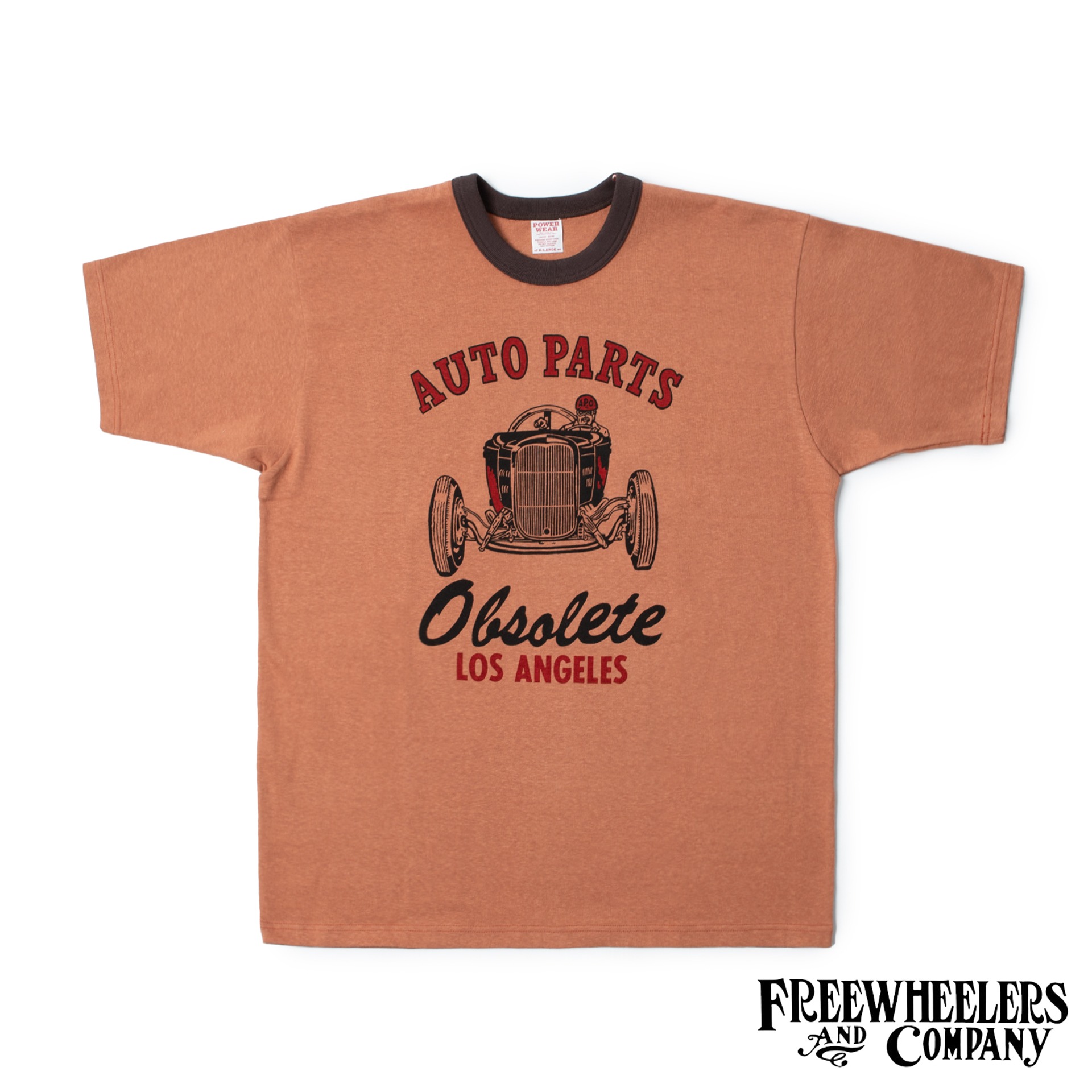  [POWER WEAR]  AMERICAN MOTOR CULTURE  “AUTO PARTS OBSOLETE”  (Old Rose x Charcoal Black)